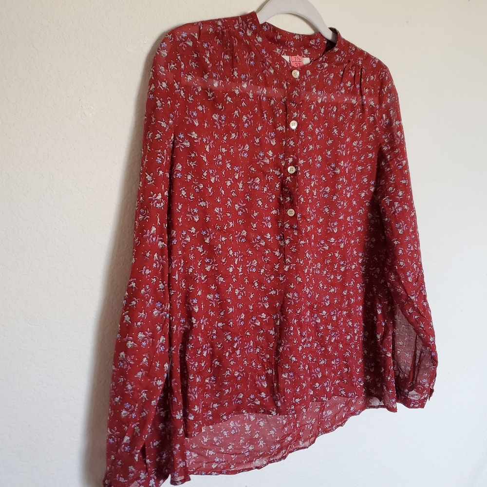 Red floral isabel etoile marant top
